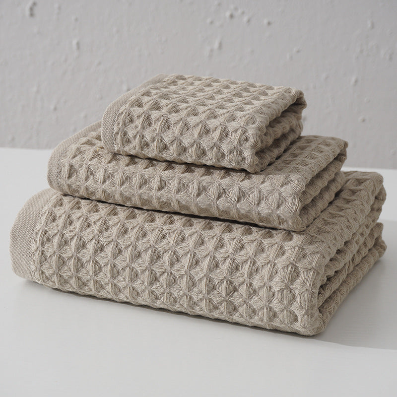 Pure Cotton Honeycomb 32 Bath Towels - Baumwolle Luxus Tücher Handtücher