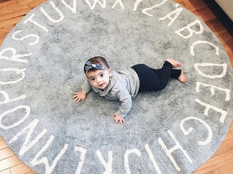 Letter round mat children's play mat