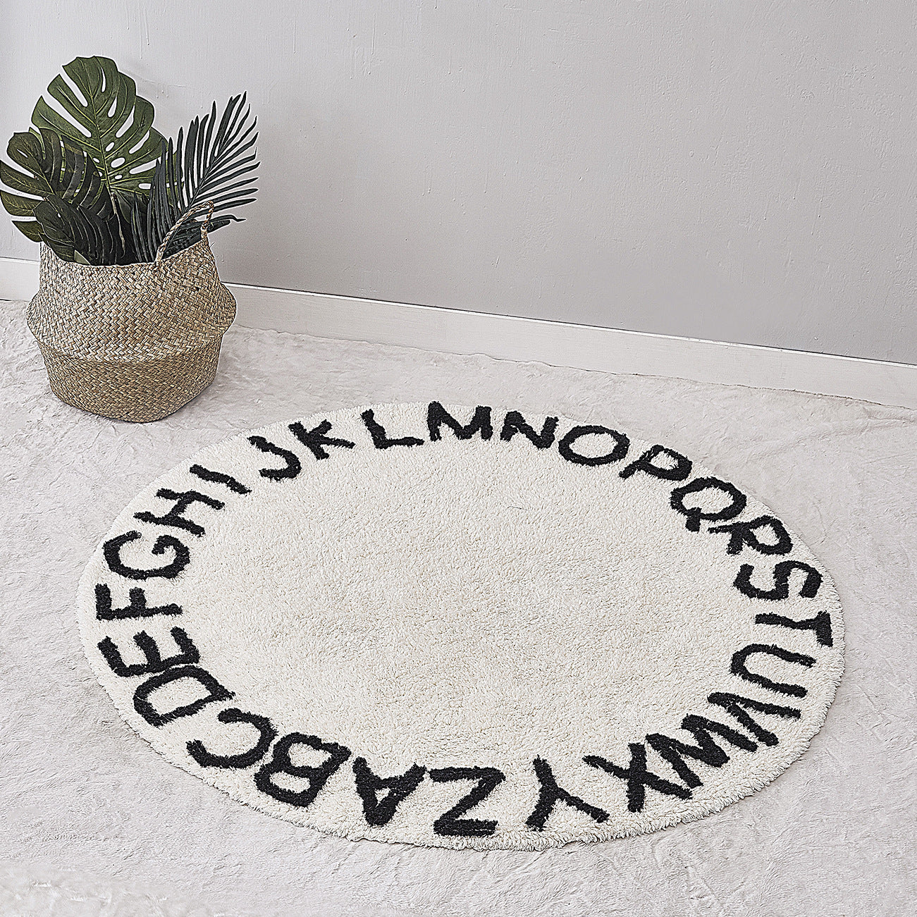 Letter round mat children's play mat