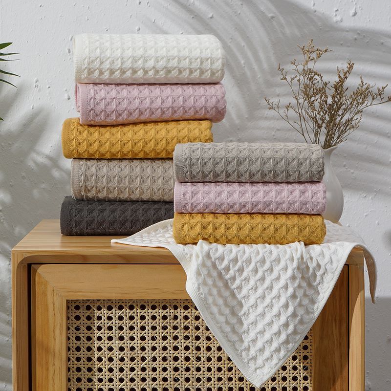 Pure Cotton Honeycomb 32 Bath Towels - Baumwolle Luxus Tücher Handtücher