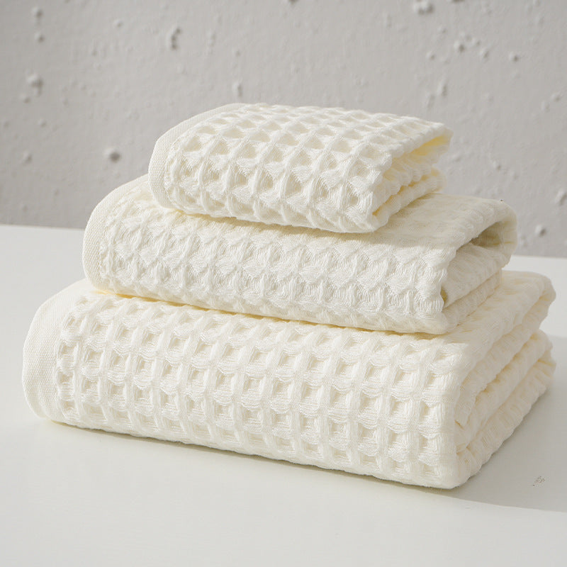 Pure Cotton Honeycomb 32 Bath Towels - Baumwolle Luxus Tücher Handtücher